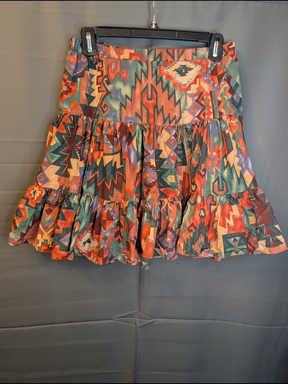 VTG Desert West by Sherry Holt Southwestern Tiered Skirt One Size Deadstock